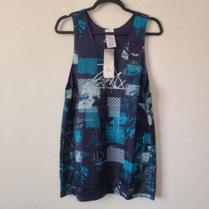 Adidas Dame Dolla Reversable Basketball Tank Top HE6376 Size L Blue